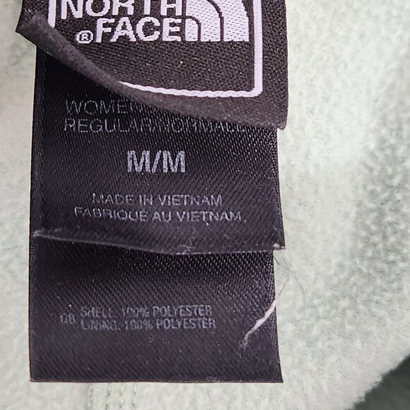 Vintage North Face Mint Green Fleece Zip Up Womens Medium - Picture 10 of 13